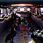 Royal Black Limousine Experience With Balloon Decor