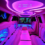 Royal Pink Limousine Experience With Balloon Decor