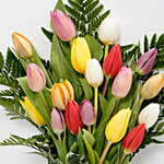 Jute Wrapped 20 Tulips Bouquet