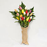 Jute Wrapped 20 Tulips Bouquet