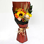 Mixed Orange and Yellow Flower Bouquet