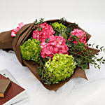 Pink and Green Hydrangea Bouquet