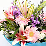 Sweet Gerberas and Lavender Flower Bouquet