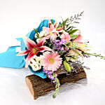 Sweet Gerberas and Lavender Flower Bouquet