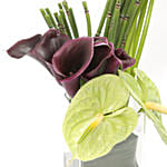 Exotic Calla Lilies and Anthurium Arrangement