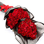 50 Luxurious Red Roses Bouquet