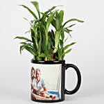 Lucky Bamboo In Personalised Black Mug