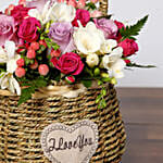 Mixed Bright Flower Basket