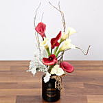 Graceful Calla Lilies Vase