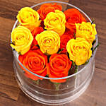 Bright Orange and Yellow Roses