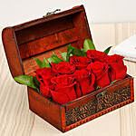 8 Red Roses Treasured Box