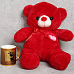 Red Teddy Bear and Personalised Anniversary Mug Gift Set