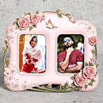 Personalised Pink Floral Photo Frame