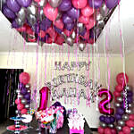 Balloons & Floral Birthday Surprise
