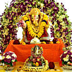 Ganesh Chaturthi Pandal Floral Decor