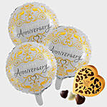 Anniversary Balloons and Godiva Chocolates