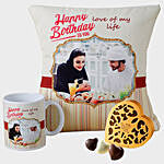 Personalised Cushion Mug and Godiva Chocolates