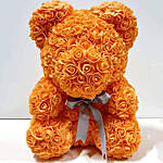 Artificial Orange Roses Teddy