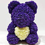 Artificial Roses Purple and White Teddy