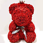 Artificial Roses Red Teddy With Crown