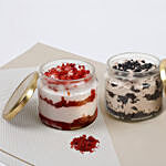 Red Velvet and Chocolate Jar Cakes