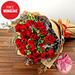 Romantic Roses and Free Mono Cake