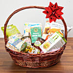 Mint Green Tea and Snacks Basket