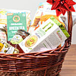 Mint Green Tea and Snacks Basket