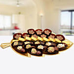 Dates And Truffles Leaf Golden Tray