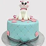 Designer Cat Fondant Vanilla Cake