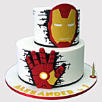 2 Layer Iron Man Truffle Cake