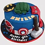 Avengers Themed Fondant Cake Butterscotch