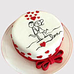 Couple In Love Vanilla Cake