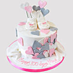 Hearty Baby Shower Truffle Cake