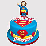 Hey Superman Fondant Vanilla Cake