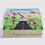 Off To Adventures Vanilla Cake