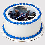 Star Wars Round Vanilla Photo Cake