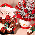 Ceramic Mug Flower Arrangement And Chocolates