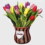 Birthday Tulips and Cushion Combo