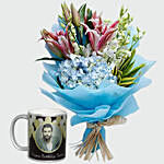 Orchids Bouquet and Personalised Mug