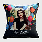 Personalised Birthday Cushion and Flowers
