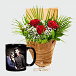 Personalised Mug and Red Roses