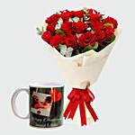 Sweet Red Roses and Personalised Mug