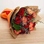 Graceful Roses & Carnations Bouquet