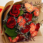 Graceful Roses & Carnations Bouquet