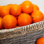 Wooden Basket Of Oranges- 5 kgs