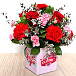 Valentines Love You Flower Vase