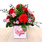 Valentines Love You Flower Vase