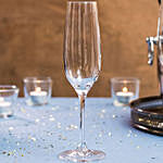 Set Of Transparent Champagne Flutes