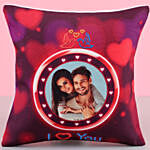 Lovey Dovey Personalised LED Cushion
